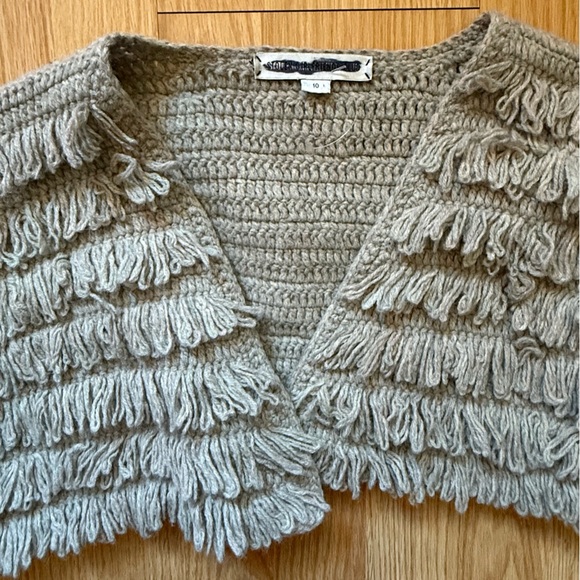 stolen girlfriends club shaggy sweater crop size 10 - Picture 3 of 3